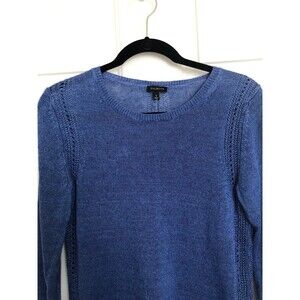 Talbots Blue Ribbon Yarn Knit Tunic Top Small EUC